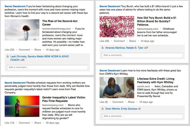 Secret deodorant brand using social media marketing Secret deodorant brand using social media marketing