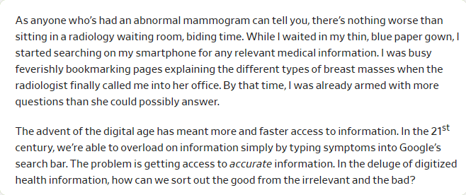 Anecdote for SEO copy editing powerful intro