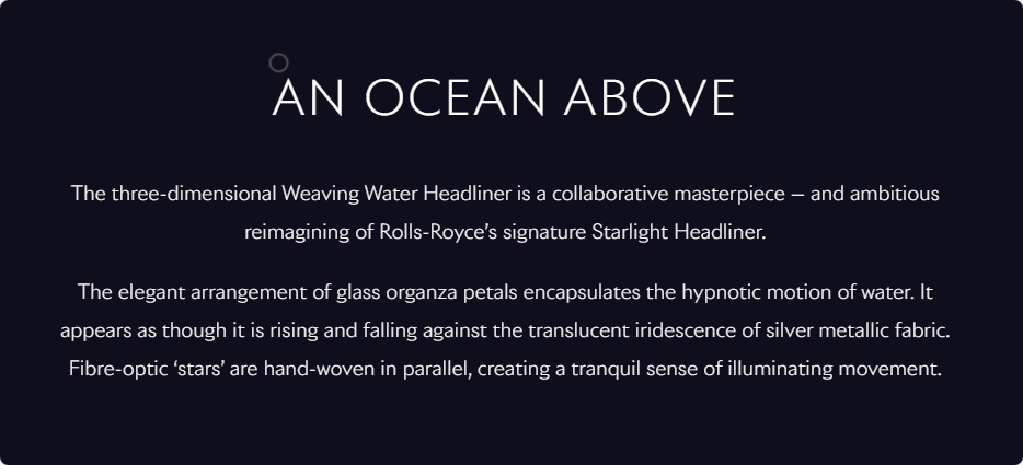 Rolls Royce luxury copywriting example