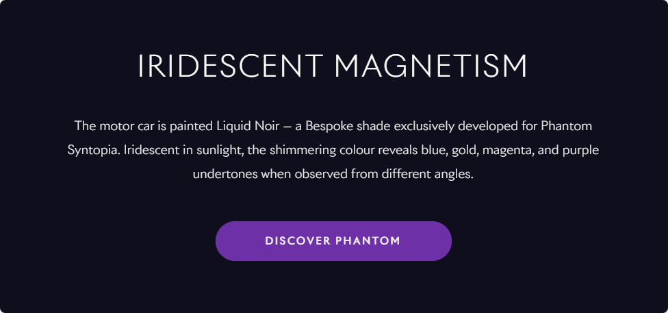 Rolls Royce product copy