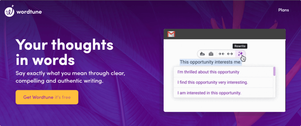 Wordtune AI rewriter