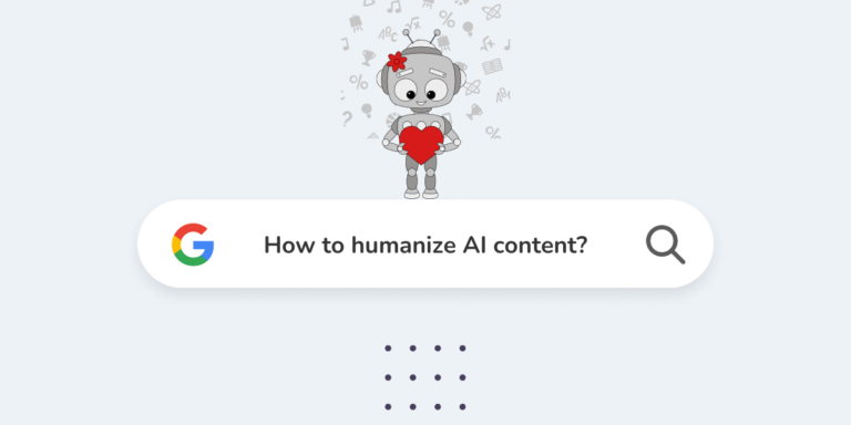 How to humanize AI content blog header