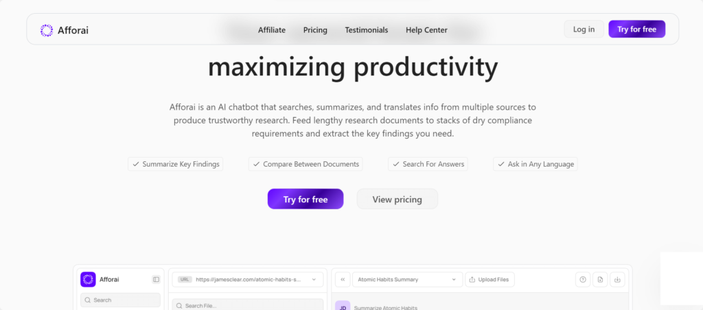 Afforai AI using AI for academic paper analysis Afforai AI using AI for academic paper analysis
