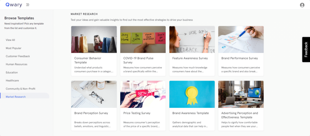 Qwary market research survey templates Qwary market research survey templates